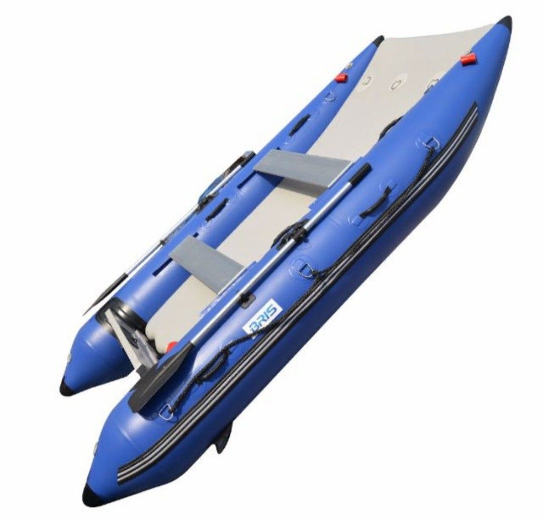 BRIS 11 ft Inflatable Catamaran Inflatable Boat Dinghy Boat Blue Mini Cat
