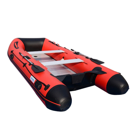 Bris Inflatable Red Boat Assault Tender Raft Dinghy PVC 10ft Fishing Dive Rescue Boat