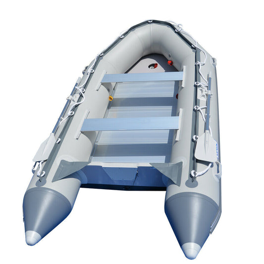 BRIS 12.5ft Inflatable Boat Inflatable Dinghy Rescue & Dive Raft Fishing Boat With Rod Holders