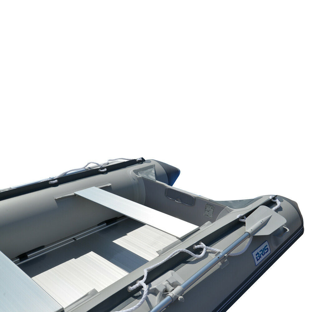 BRIS 12.5ft Inflatable Boat Inflatable Dinghy Rescue & Dive Raft Fishing Boat With Rod Holders