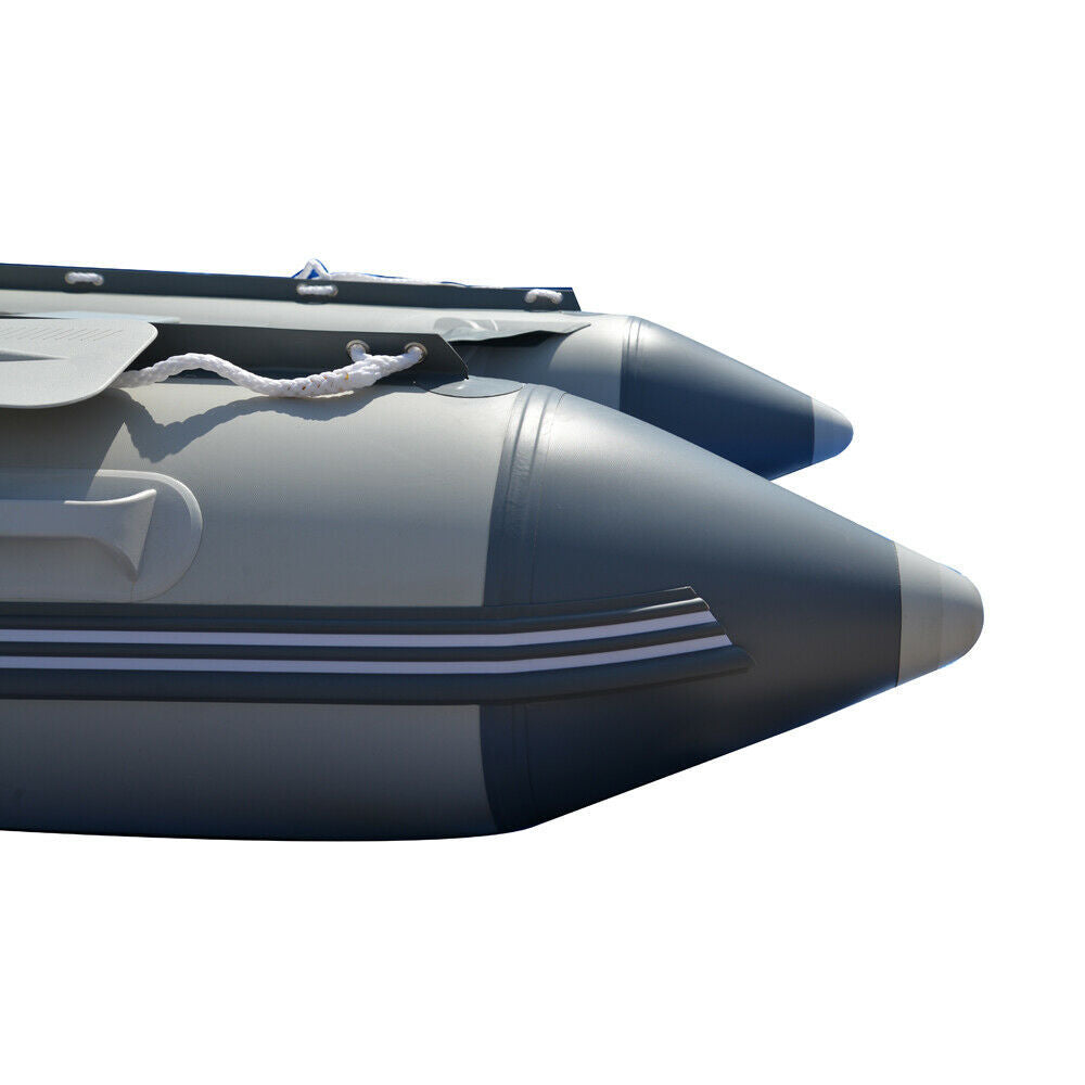 BRIS 12.5ft Inflatable Boat Inflatable Dinghy Rescue & Dive Raft Fishing Boat With Rod Holders