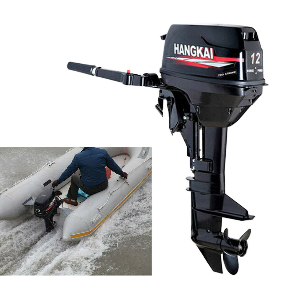 2 Stroke HANGKAI Outboard Motor Engine For Inflatable Boats Gas Oil