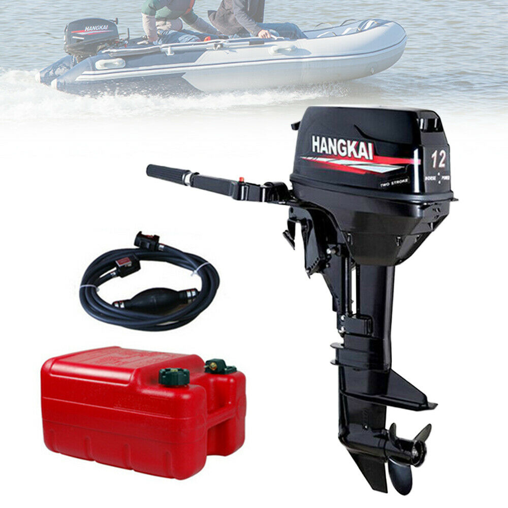2 Stroke HANGKAI Outboard Motor Engine For Inflatable Boats Gas Oil