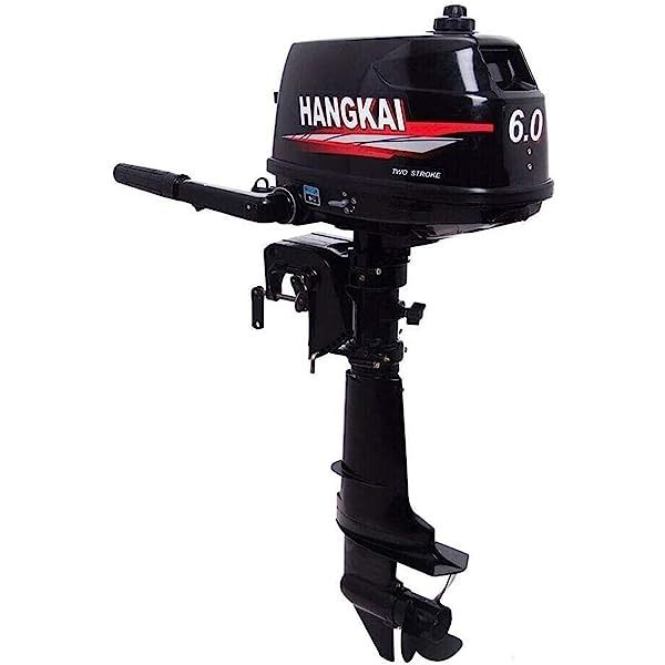 2 Stroke HANGKAI Outboard Motor Engine For Inflatable Boats Gas Oil