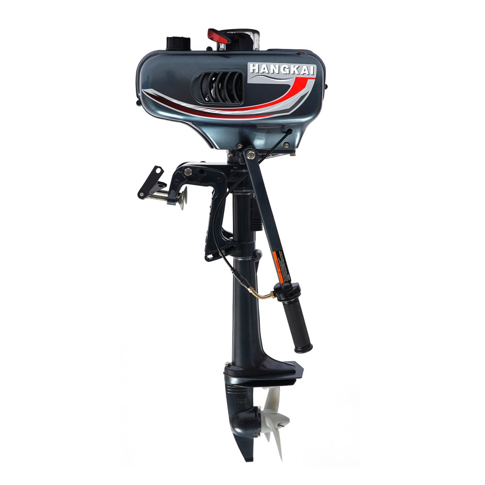 2 Stroke HANGKAI Outboard Motor Engine For Inflatable Boats Gas Oil