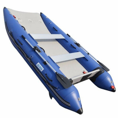 BRIS 11 ft Inflatable Catamaran Inflatable Boat Dinghy Boat Blue Mini Cat
