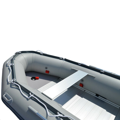 BRIS 12.5ft Inflatable Boat Inflatable Dinghy Rescue & Dive Raft Fishing Boat With Rod Holders